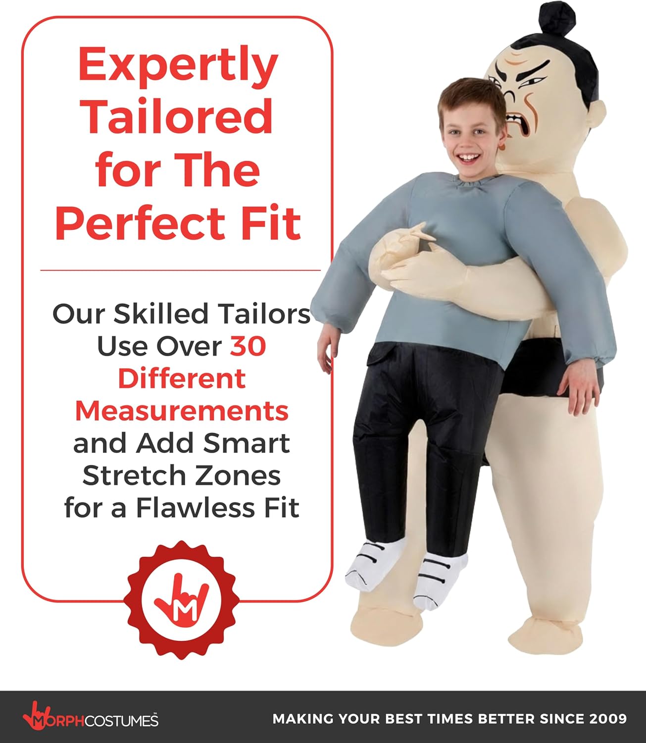 Morph Sumo Wrestler Inflatable Costume Kids, Inflatable Sumo Wrestler Costume, Blow Up Costumes for Kids