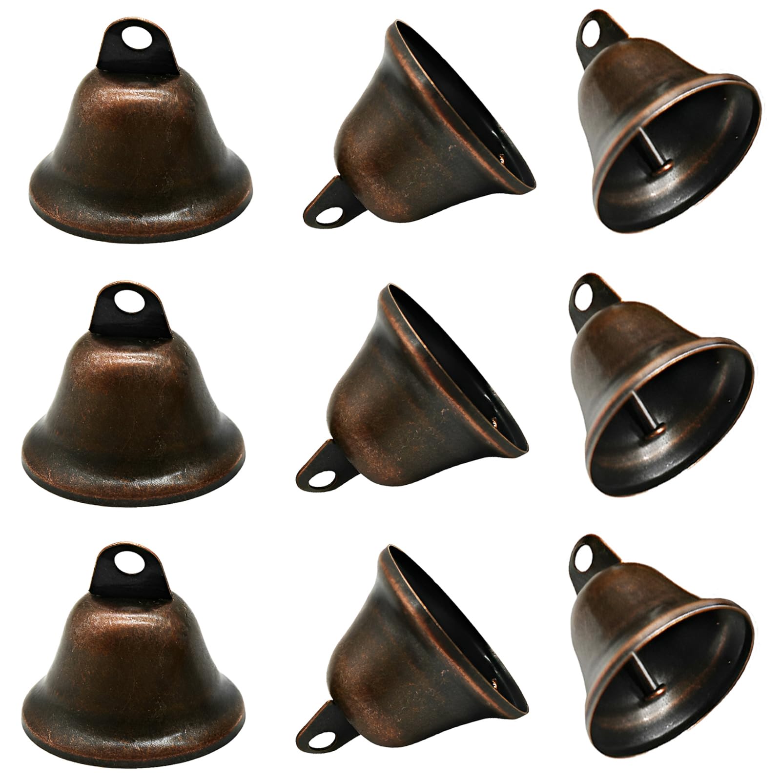 Amazon.com: Pinenjoy 12Pcs Vintage Red Copper Bells 1.7 x 1.5 Inch