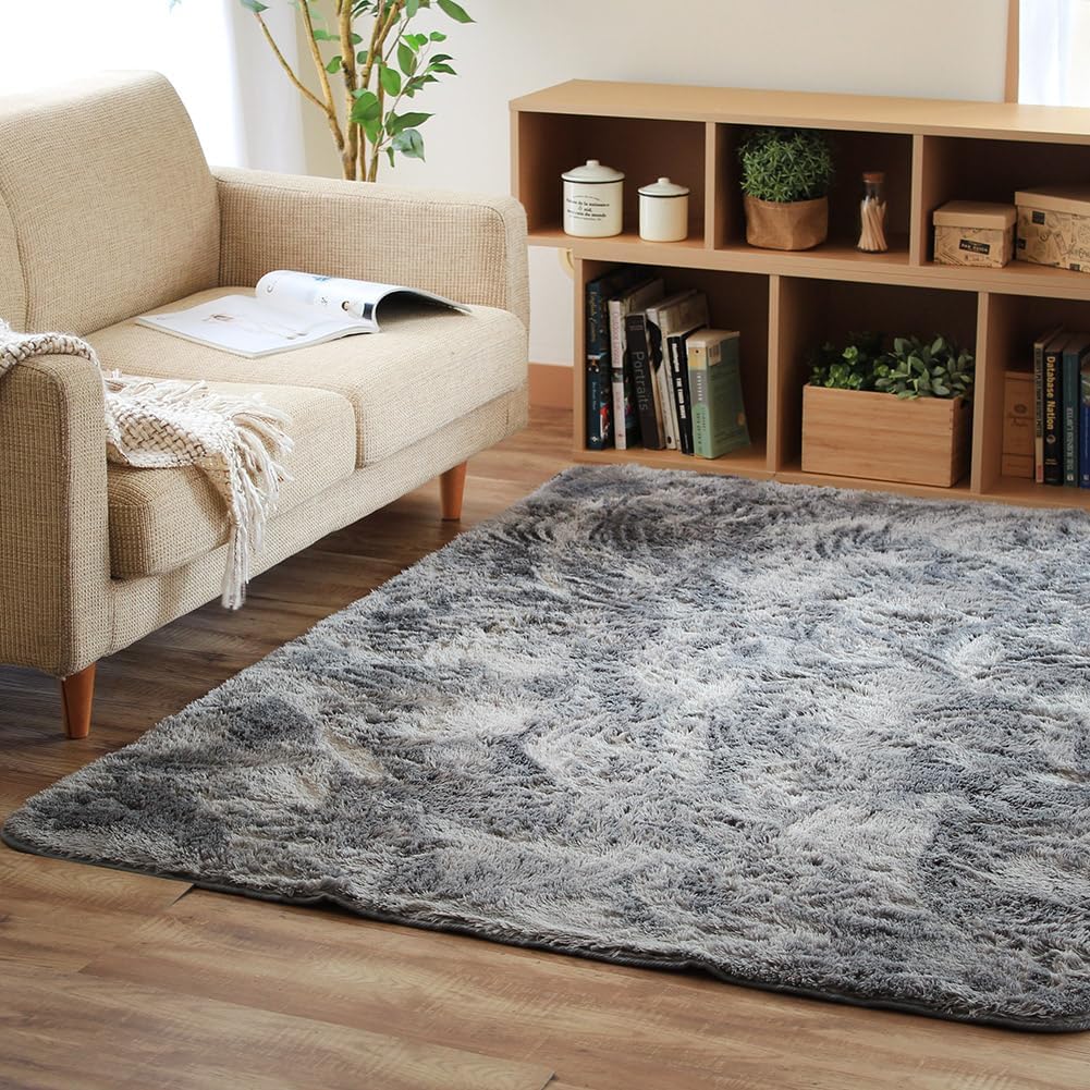 マキズシ・Bowron（ボーロン）・クリーム色 羊毛ラグ ムートン ラグ