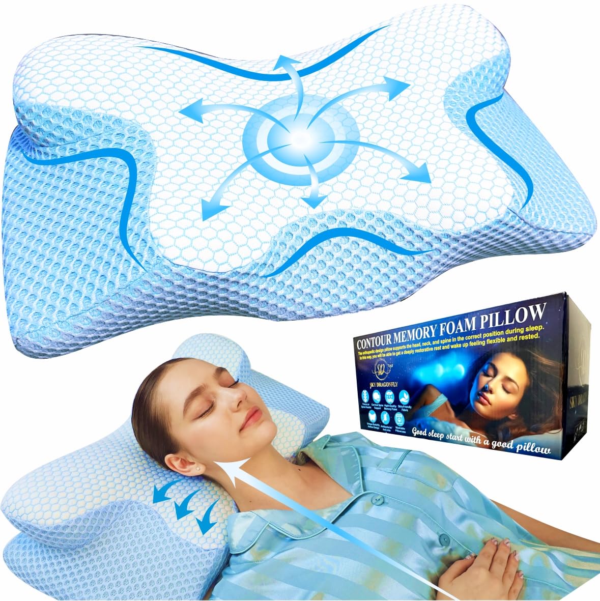 Orthopedic Neck Pillows for Sleeping Best Gift for Neck Relax Osteo