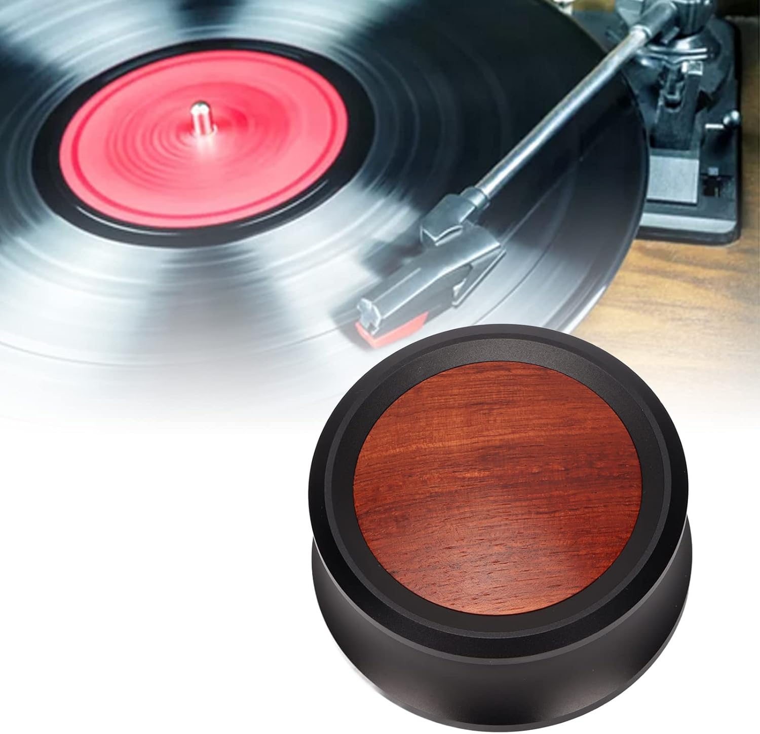 Record Weight Stabilizer,Turntable Weight Clamps Solid Wood Weight Stabilizer of Turntable Disc Record Player,CD Player, Chassis, Speakers