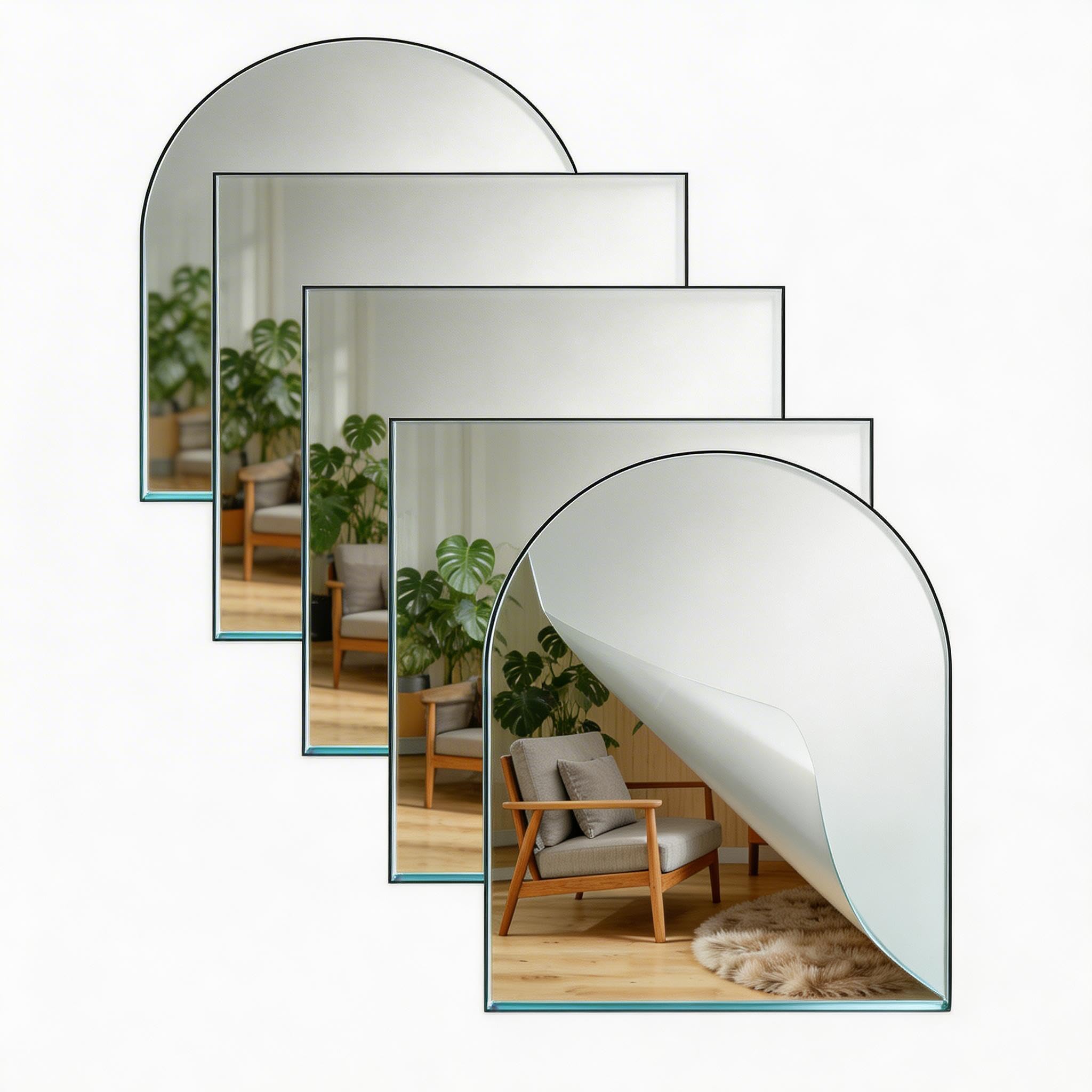 Xinjiayi 5 Pack Acrylic Mirror 30x30cm (2mm Thick) — image 1