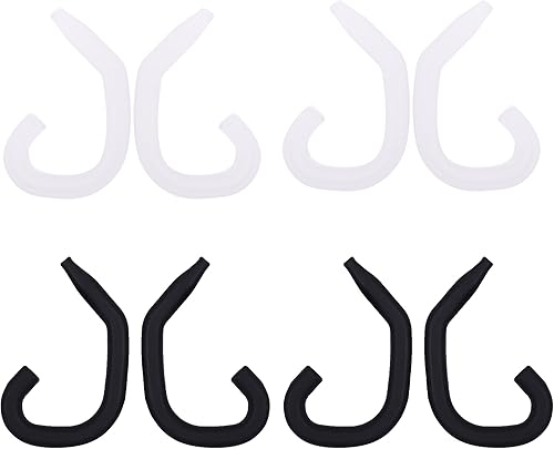 Cosmos 4 pares extraíbles de silicona suave auricular gancho deportivo gancho auricular gancho de cable de alambre gancho para auriculares deportivos