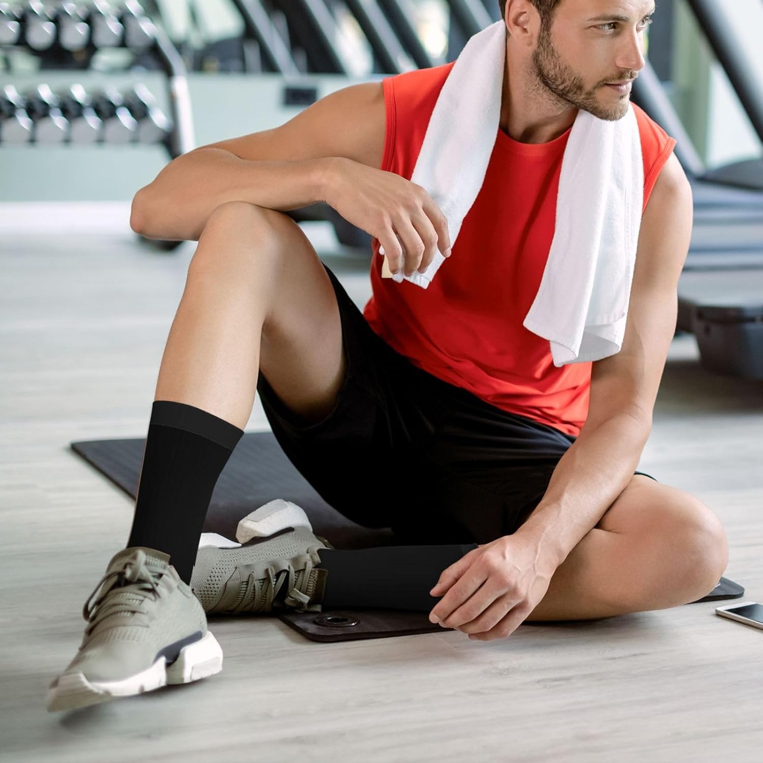 Slouchy Crew Socks for Men Women, Funny Novelty Athletic Long Tube Socks for Soccer Running Hiking Yoga Softball - Image 2