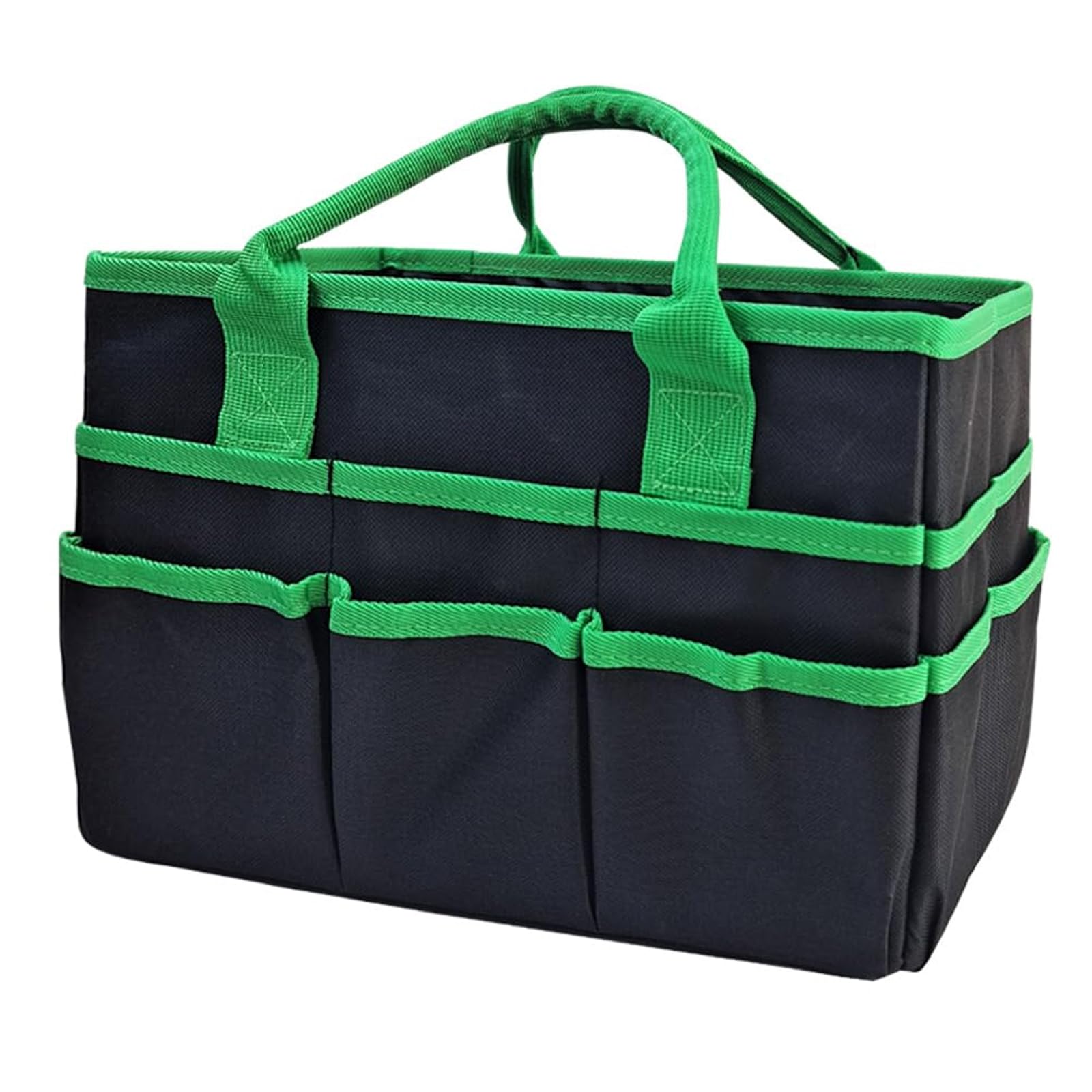 Multiple Pocket Garden Tool Planner with 5 Additional Compartments Permanent Polyster Bag for Teachers Materials Storage Pliable Plan Gardening Equipment Polyster