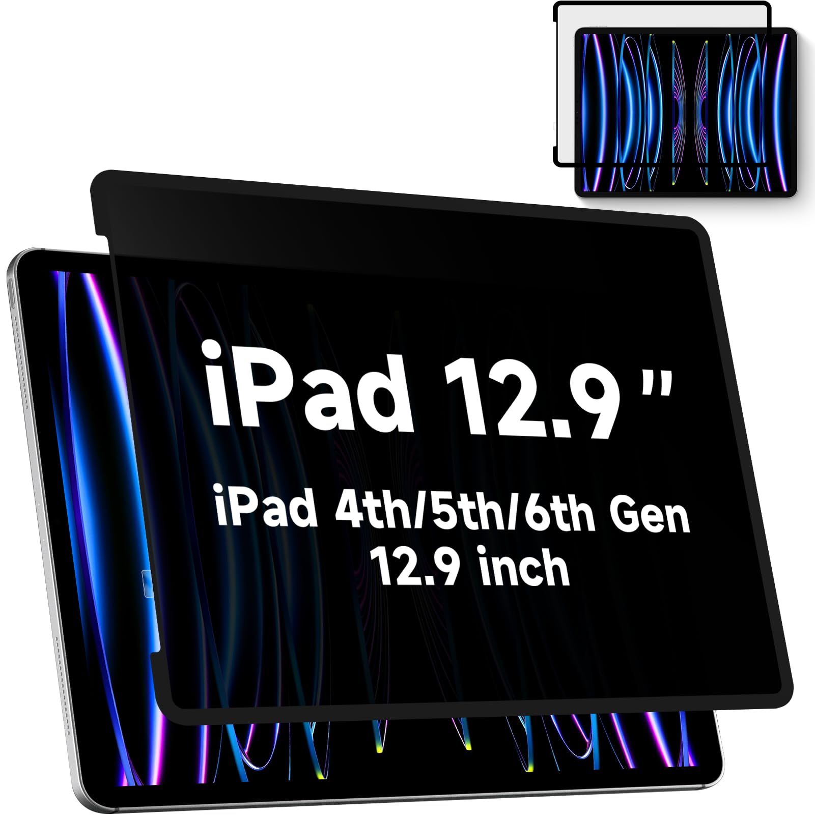 Privacy Anti-Spy Screen Protector For IPad Pro 12.9” (2018-2021) - Matte & Anti-Glare