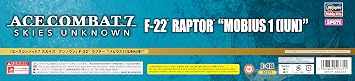 Hasegawa Creator Works Series Ace Combat 7 Skies Unknown F-22 Raptor Mobius 1 IUN Specification 1/48 Scale Plastic Model SP571