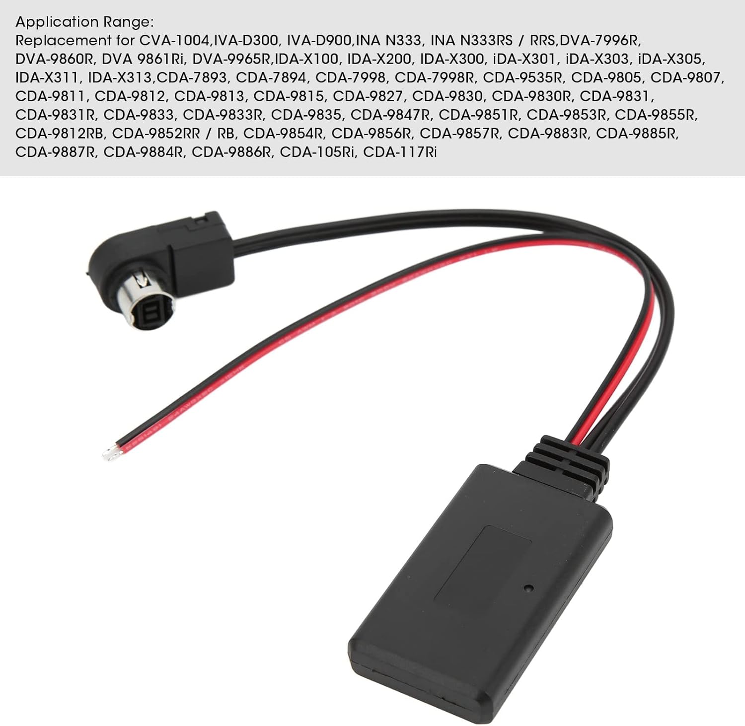 Yctze Bluetooth AUX Cable Adapter Wireless Bluetooth Module Audio Aux Adapter Cable Replacement for Alpine KCA‑121B AI‑NET CDA‑9857 CDA‑9886 CDA‑117