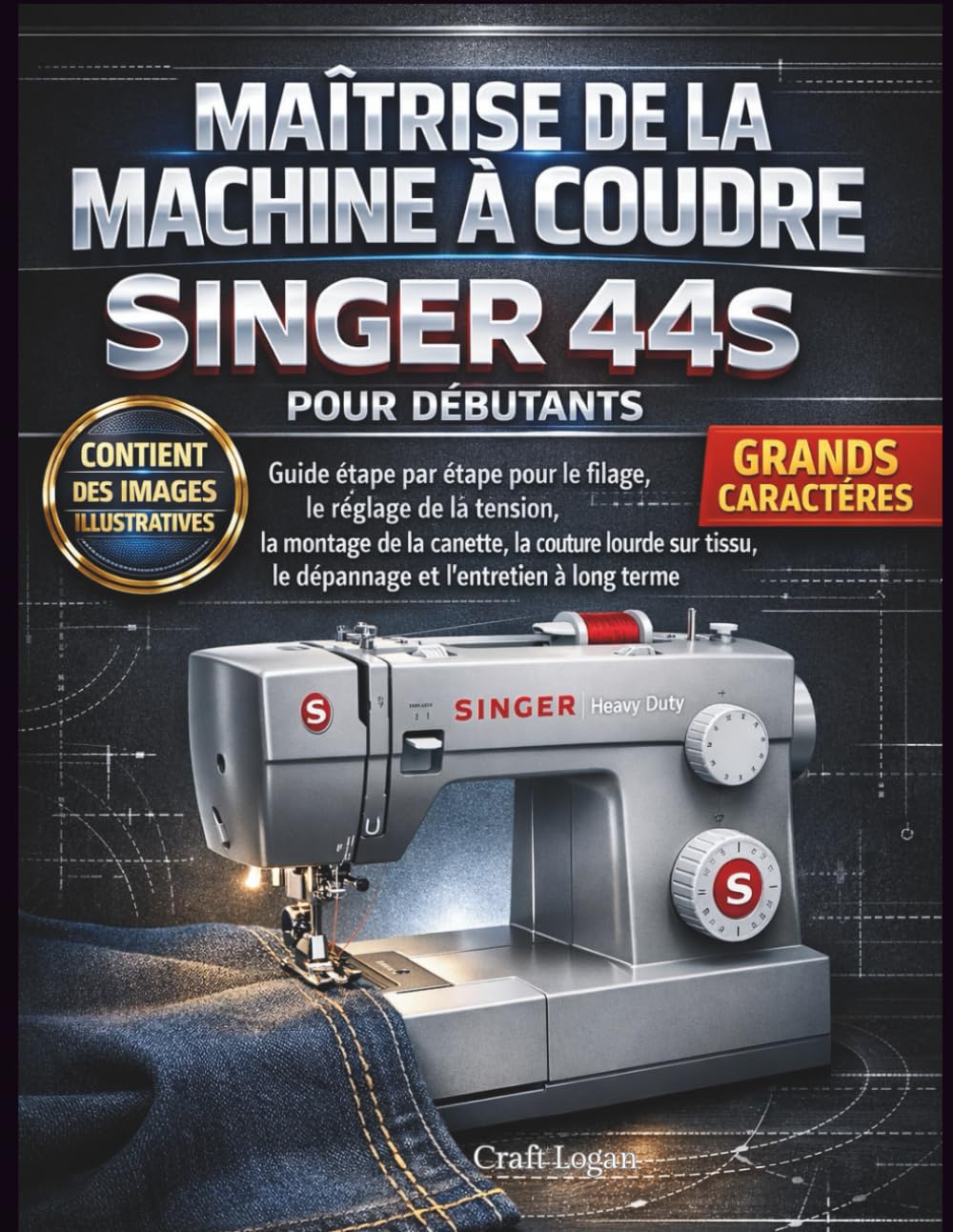 Maîtrise de la machine à coudre Singer 44S Heavy Duty pour débutants: Conseils étape par étape pour le filage, le réglage de la tension, l'assemblage ... le dépannage et l'entretien à long terme