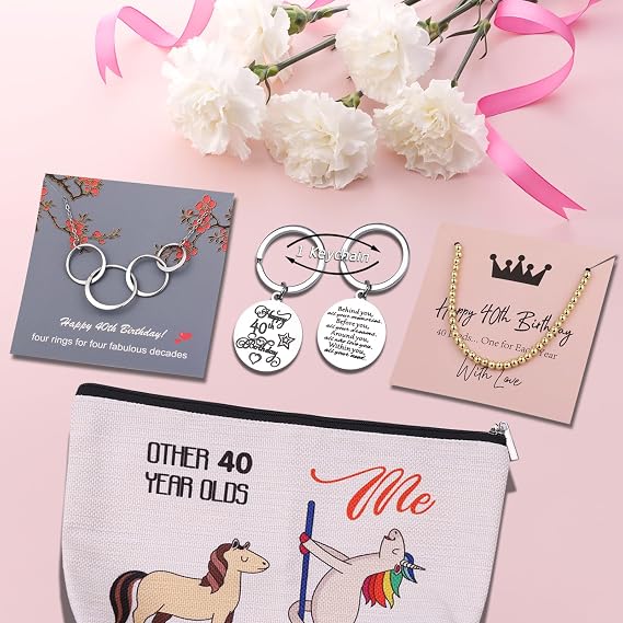 LIKEABLUE 40 Birthday Gifts for Women, Gifts for Women Turning 40, 40 Year Old Birthday Gifts for Women, Wife, Mom, BFF, Best Friend, Sister, Daughter, Coworker