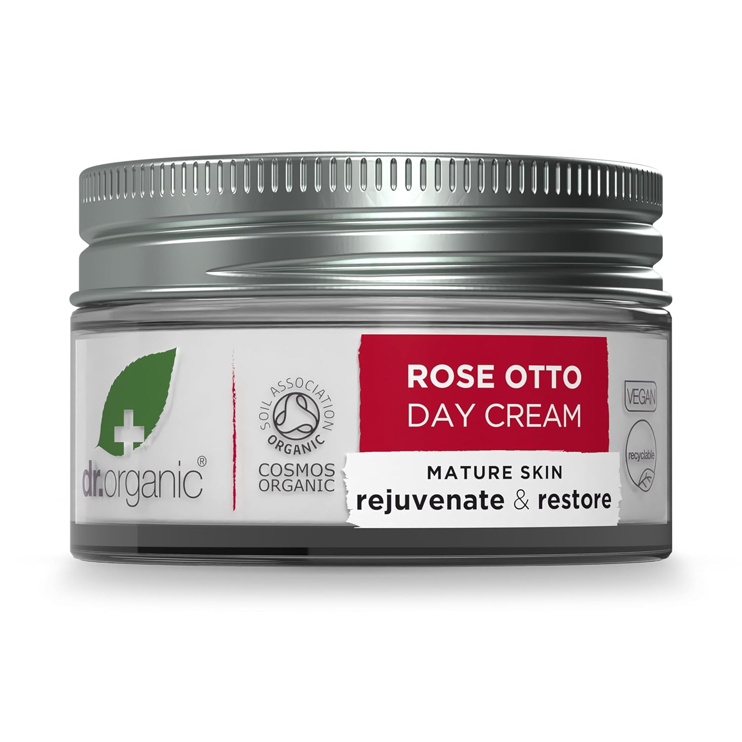 Dr. Organic Rose Otto Day Cream | Hydrates and Rejuvenates, Supports Healthy-Aging, Natural, Certified Organic, Paraben & SLS-Free, 50 mL / 1.7 fl oz - Image 2