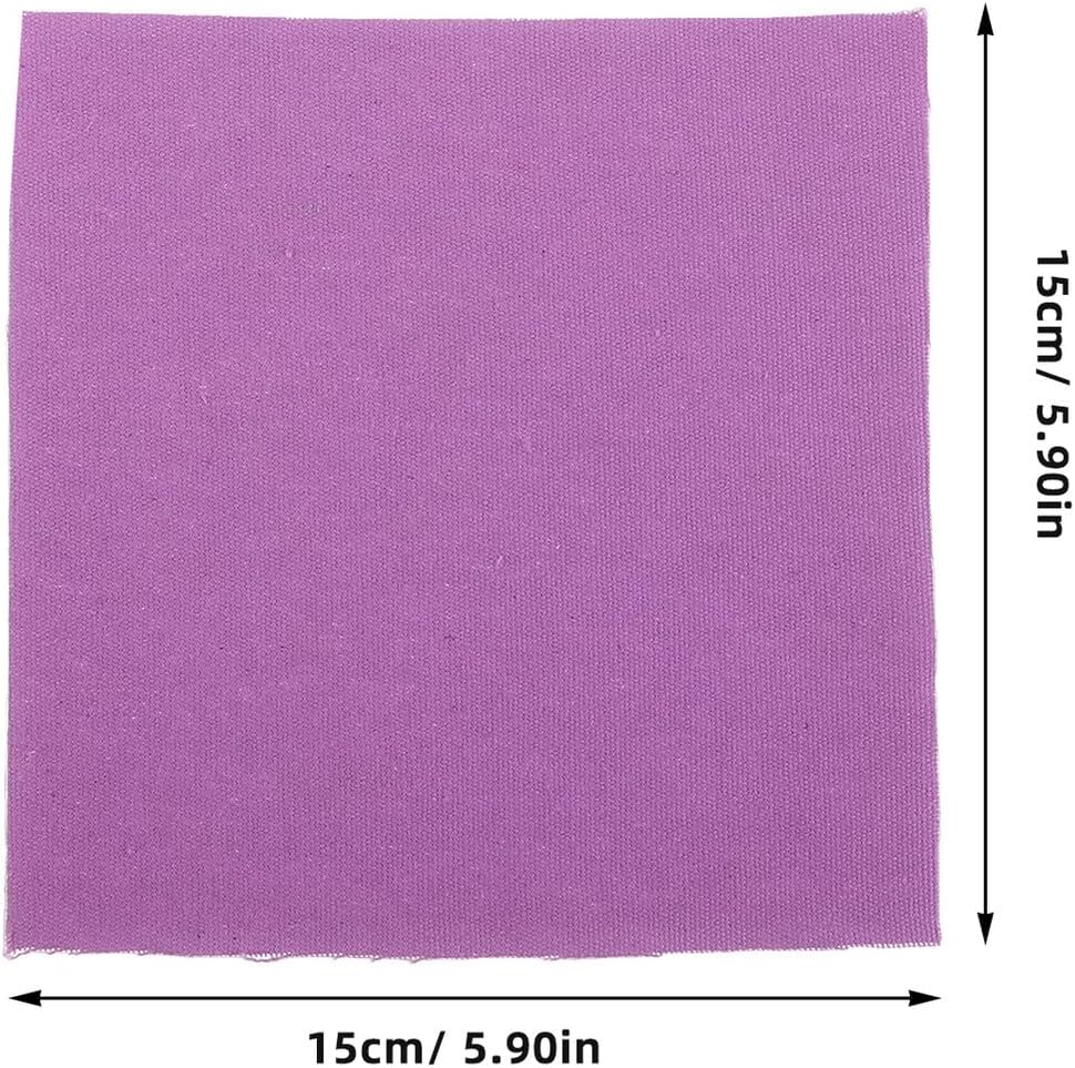 12 Pcs Cotton Embroidery Fabric Cloth 15×15 Cm Square Stitchwork Fabric for DIY Sewing Needlework Supplies with Orange, Purple, Beige, White Colors, Suitable for Cross-Stitch