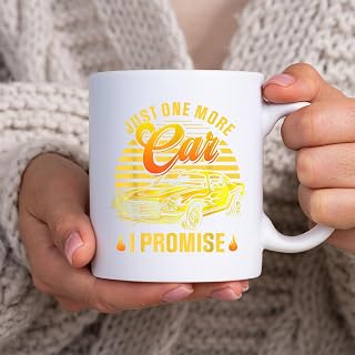 Just One More Car I Promises Funny Car Lovers Vintage BlackMug, Tea Mug, Tea Cup, Coffee Cup