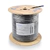 Oren CAT6A Outdoor Ethernet Cable 100m - Direct Burial - 23 AWG Pure Copper Wire - 500 MHz Bandwidth UFTP Internet LAN Network Cable - Halogen Free, Non-Corrosive - 10GbE High Speed