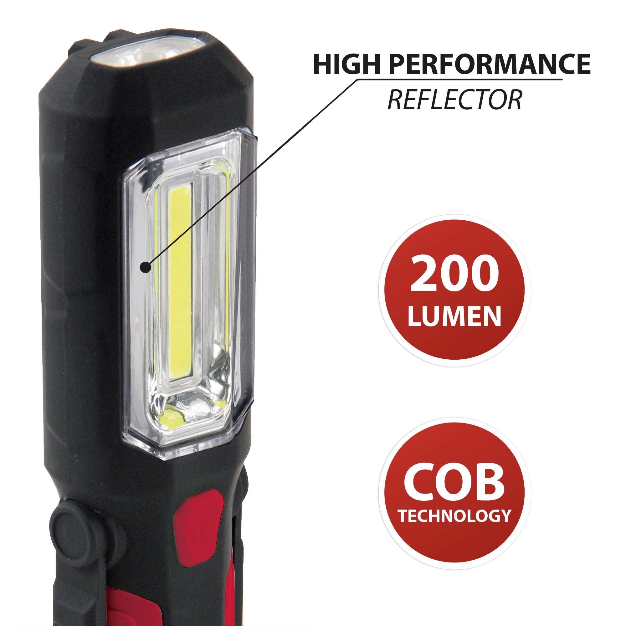 Velamp IS404 Transformer Luce da Lavoro 8 + 1 LED SMD con Gancio e Calamita