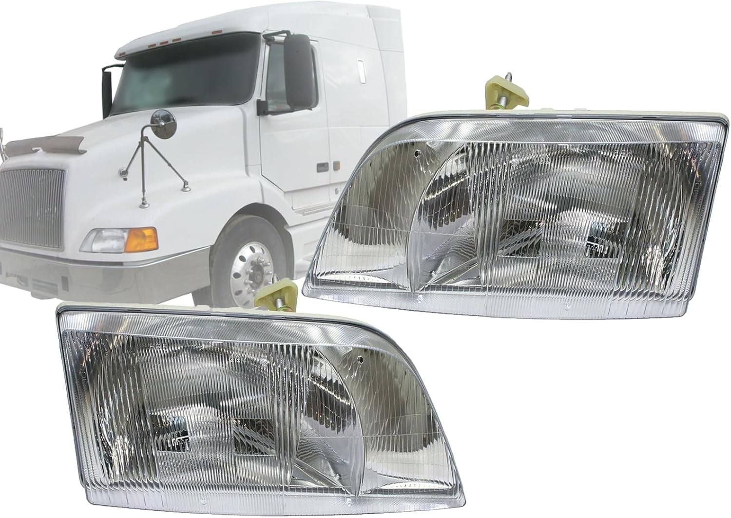 Auto Parts Avenue APA Replacement Headlight Corner Park Signal Lamp for 00-03 VNL 04-11 VNL 300 96-03 VNM 04-11 VNM 200 Set 4 Piece