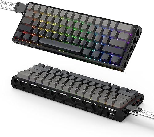 Miniatura 12 de BOYI H60Pro - Teclado magnético para juegos, 60% de aluminio hueco efecto Hall, disparador rápido, intercambio en caliente, tasa de sondeo 8K, 0.000