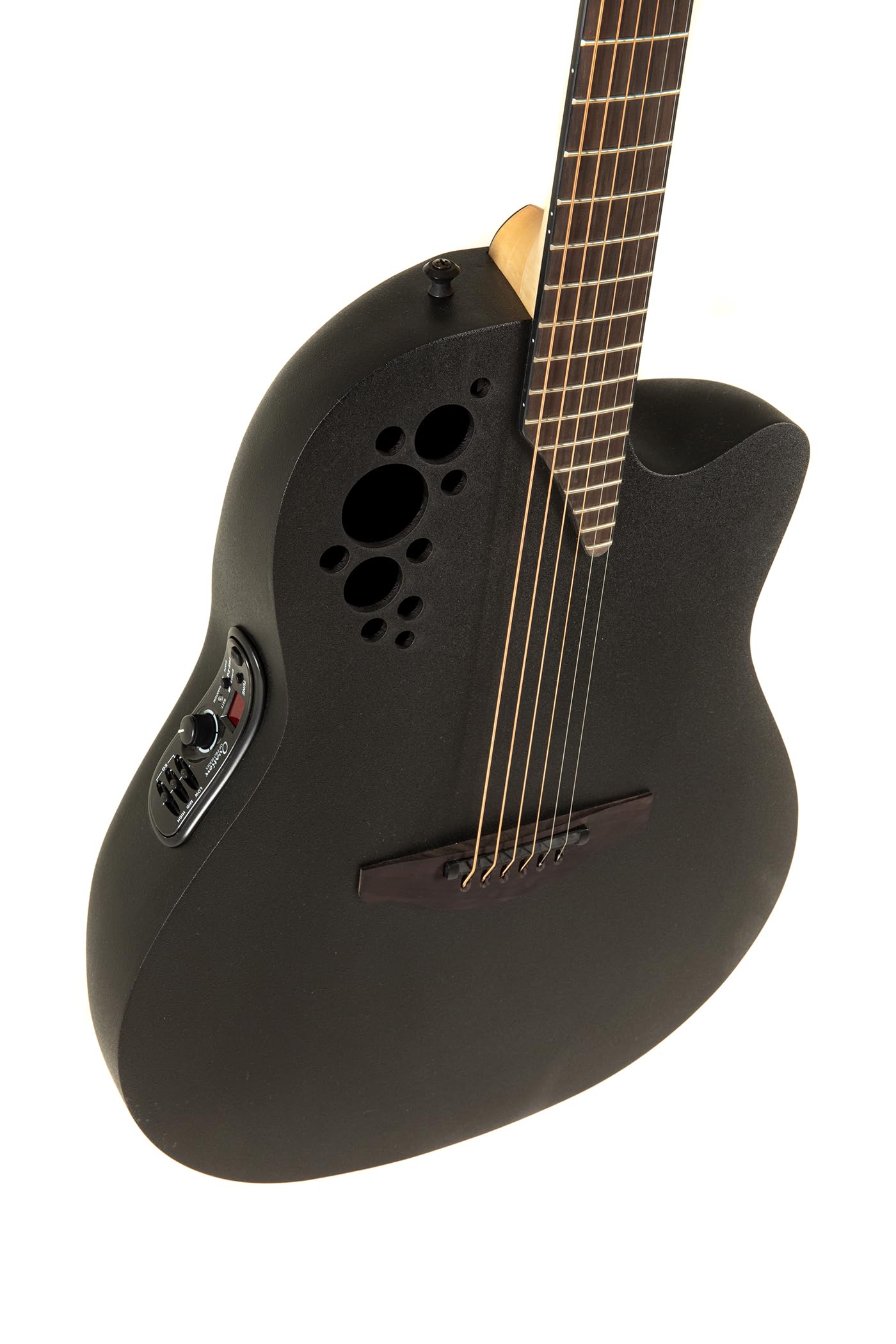 Ovation Chitarra acustica elettrica Pro Series Elite 1778TX Mid Cutaway – Coperta in abete Sitka massiccio di grado A – Corpo Lyrachord – Corde Adamas Nuova Coated – Black Textured – 1778TX-5-G