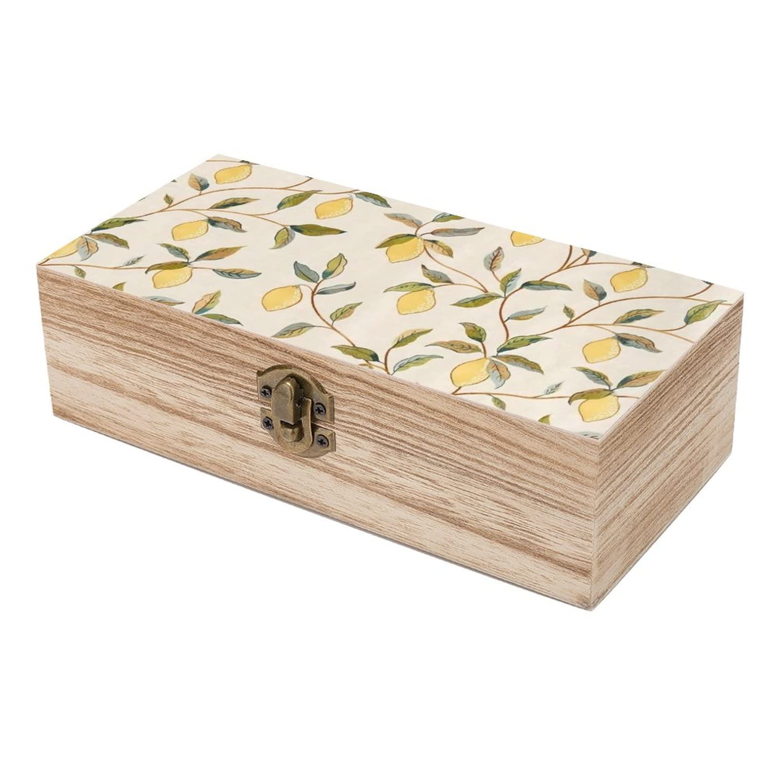 Amazon.co.jp: 木箱 収納ボックス レモン 柄 果物 フルーツ柄