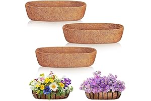 Coconut Fiber Planter Liners for Lush Floral Arrangements (3-Pack 36" Half-Moon Liners)