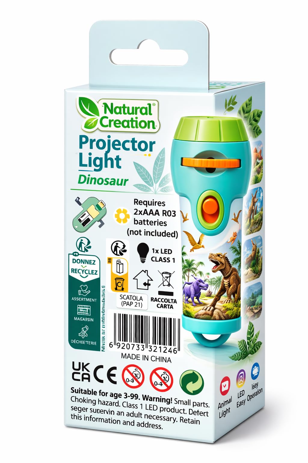 Avenir Projecteur veilleuse dinosaure - Lampe pour enfant avec histoires