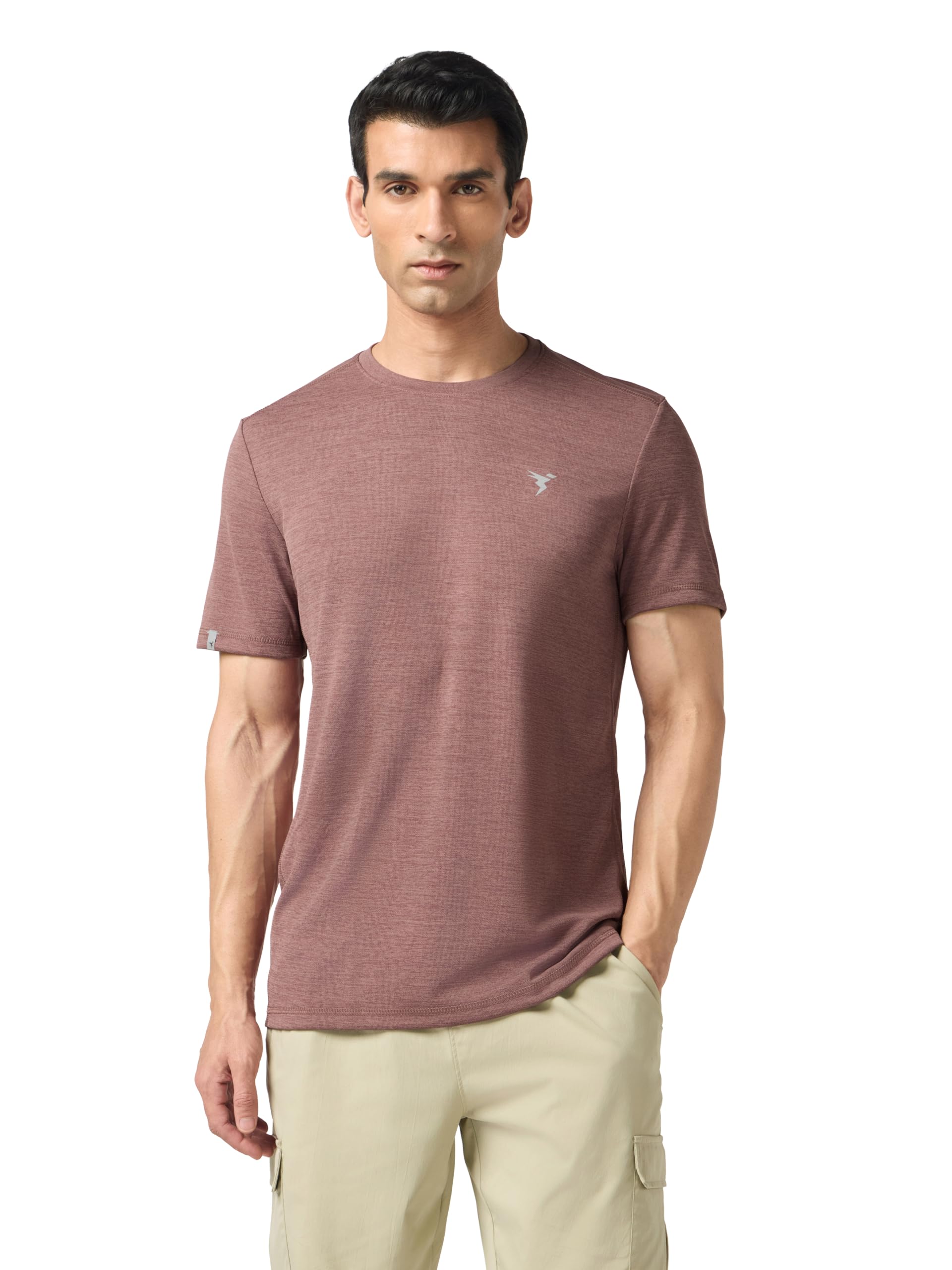 technosport Mens Slim Fit Crew Neck Self-Design T-Shirt for Gym, Workout, Sports and Regular Use with Anti- Microbial, Double Cool-picture-29