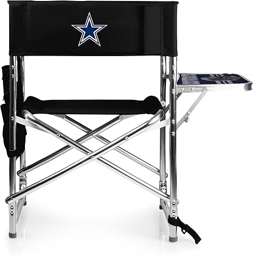 Miniatura 32 de PICNIC TIME NFL Unisex-Adult NFL Sports Chair with Side Table, Beach Chair, Camp Chair for Adults Negro