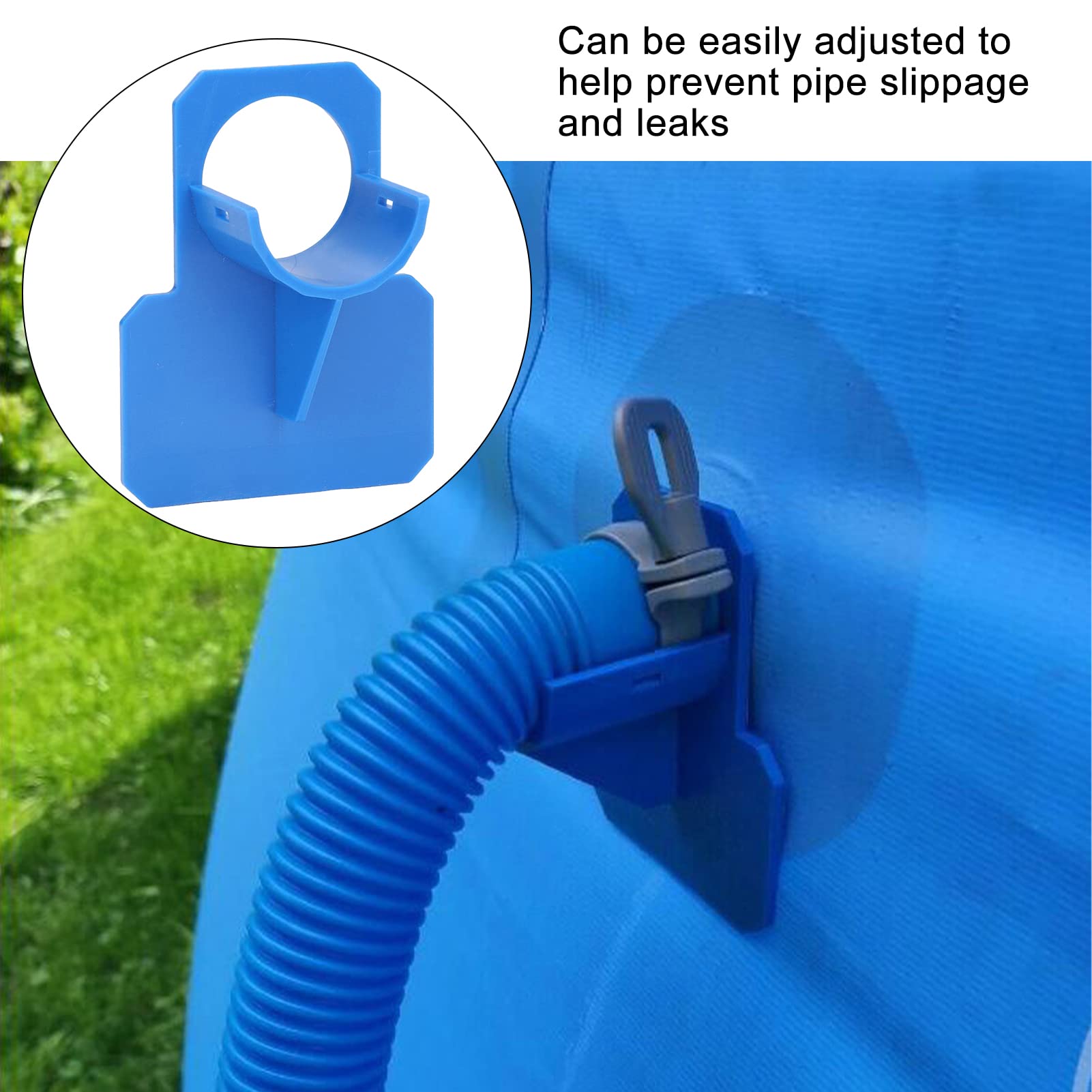 Above Ground Swimming Pool Hose Support Brackets with Cable Tie and Tape for Pool Hot Tub Prevent Pipe Sagging(Blue),Swimming Pool Pipe Holders, Swimming Pool Pipe Holders, Above Ground Swimming