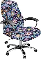 Vista 21 de Xoenoiee Fundas para silla de oficina con estampado de rayas de tigre, funda elástica para silla de juegos de computadora, fundas universales