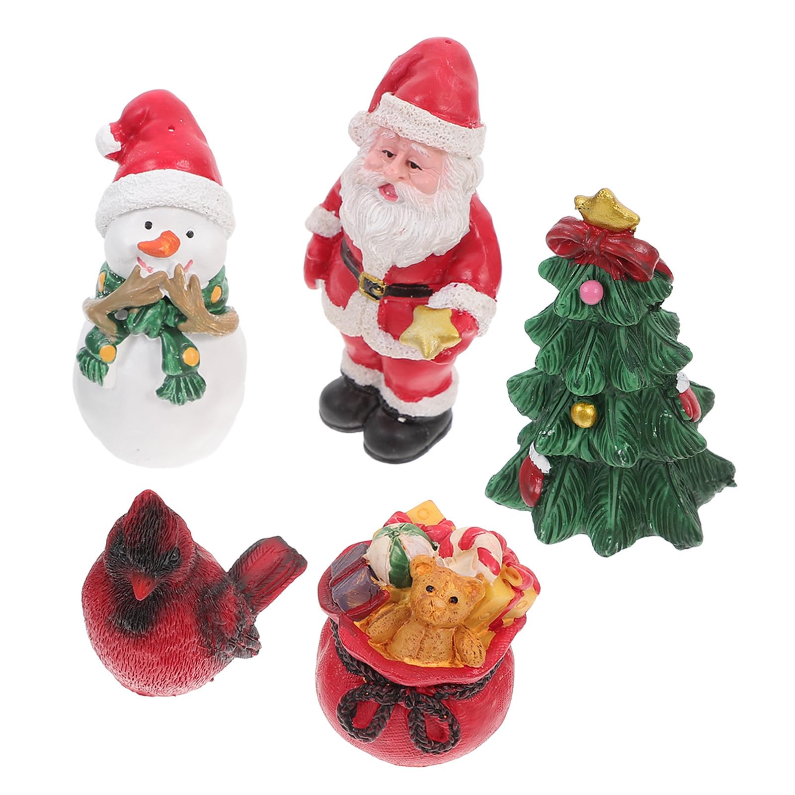 Toyvian 3 Sets Weihnachtsmodell Weihnachtsmann als Harzfigur für