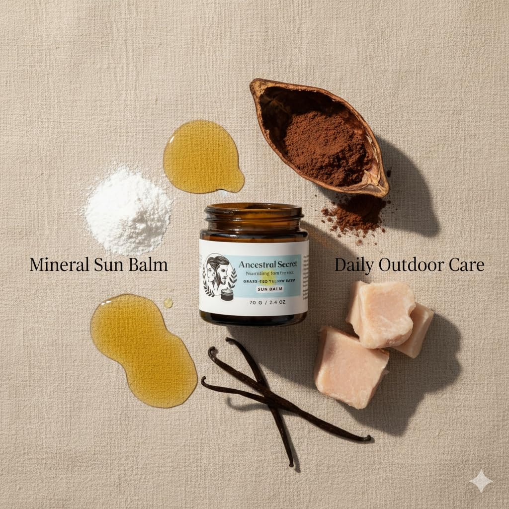 Citrus Skincare Kit – Grass-Fed Tallow Moisturizer, Natural Sun Balm, Soap & Lip Balm – Clean Essential Oil Skincare Gift Set (Citrus Encantados)