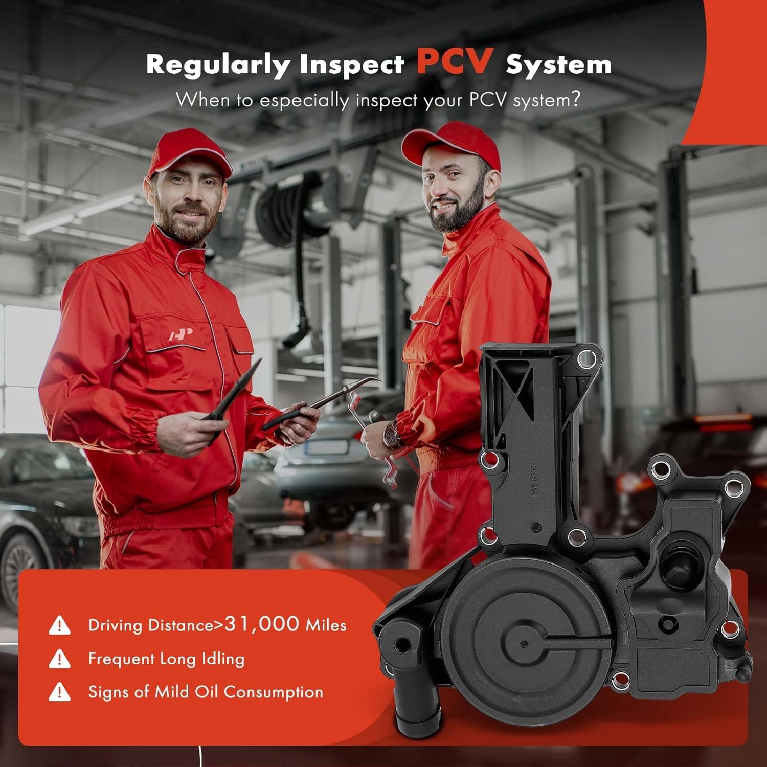 A-Premium Engine Crankcase Vent Valve Oil Separator Compatible with Volkswagen Jetta 08-14, Passat 08-10, Golf 10-13, Tiguan 09-16, Beetle 12-16, CC 09-14, Eos 09-13, GTI & Audi A4, Q5, A5, A3, TT