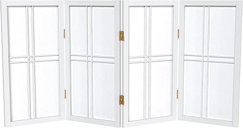 Miniatura 13 de Pantalla Shoji de doble cruz corta para escritorio de 2 pies - Nogal - 6 paneles Walnut,Negro