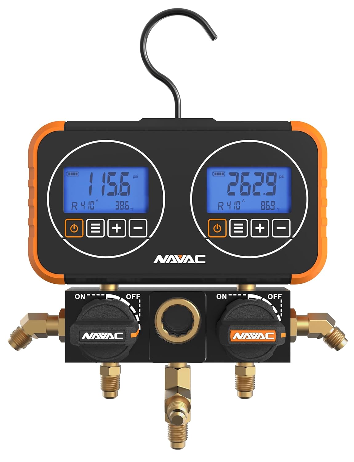 NAVAC N2D72 - Flex72 Manifold Gauge with Digital Display (72 Compatible Refrigerants)