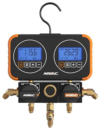 NAVAC N2D72 - Flex72 Manifold Gauge with Digital Display 72 Compatible Refrigerants
