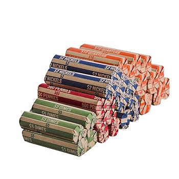 Amazon | J Mark 400 きちんと梱包されたフラットコインロール