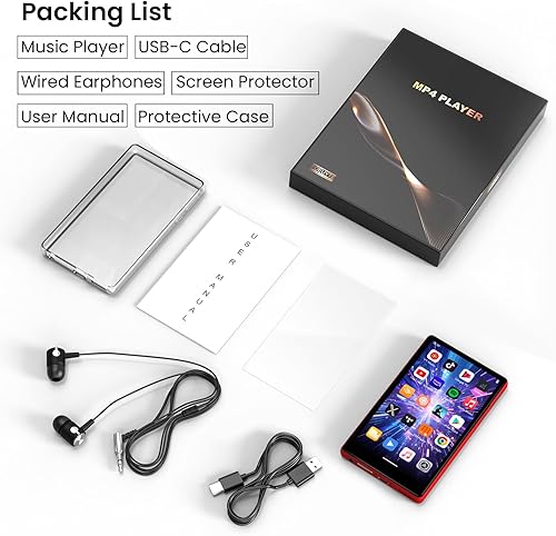 Miniatura 7 de Reproductor MP3 de 96 GB con Bluetooth y WiFi, video HD de 5 pulgadas, Android MP3 con Spotify, Pandora, Tienda Music, reproductor MP4 de música