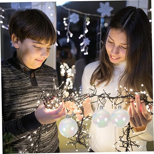 Miniatura 5 de BESTOYARD 24 piezas de bola decorativa de plástico puerta de pared blanco hermoso