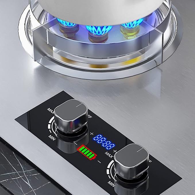 Estufa de Gas Empotrable 75 cm 2 Puestos Acero Inoxidable miniatura 4