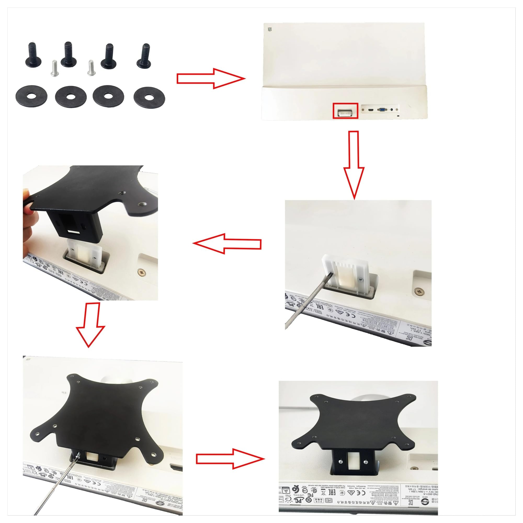 Adaptador De Montaje VESA, Compatible Con HP, 25" 27" Pulgadas 25er 25es 27er 27es 27ea IPS LED Soporte For Monitor Se Monta En Brazo/accesorios De Soporte De Escritorio