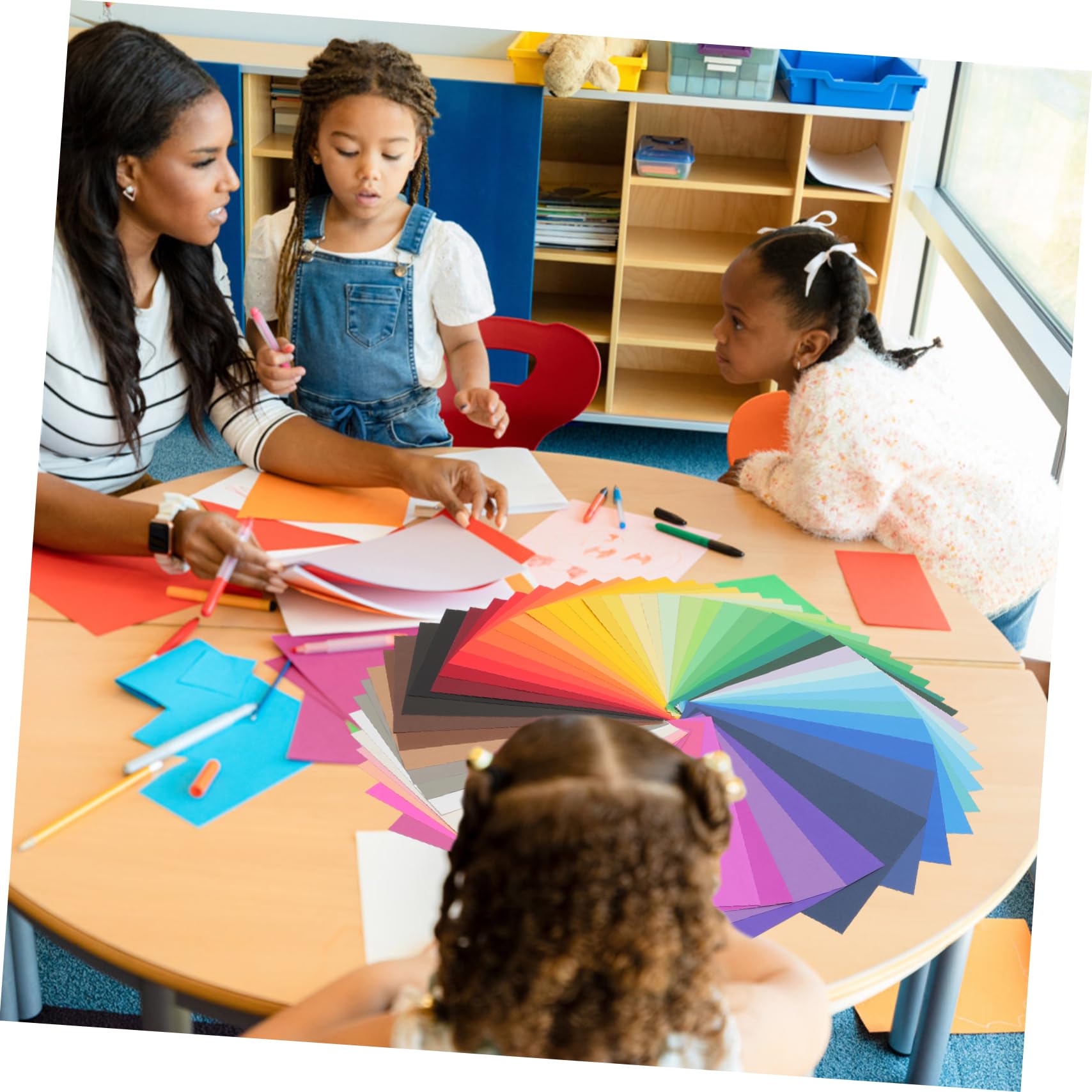 SHINEOFI 50fogli Carta Da Cartoncino Carta Per Origami e Colorata Materiali Fai Da Te Per Hobby e Creazioni
