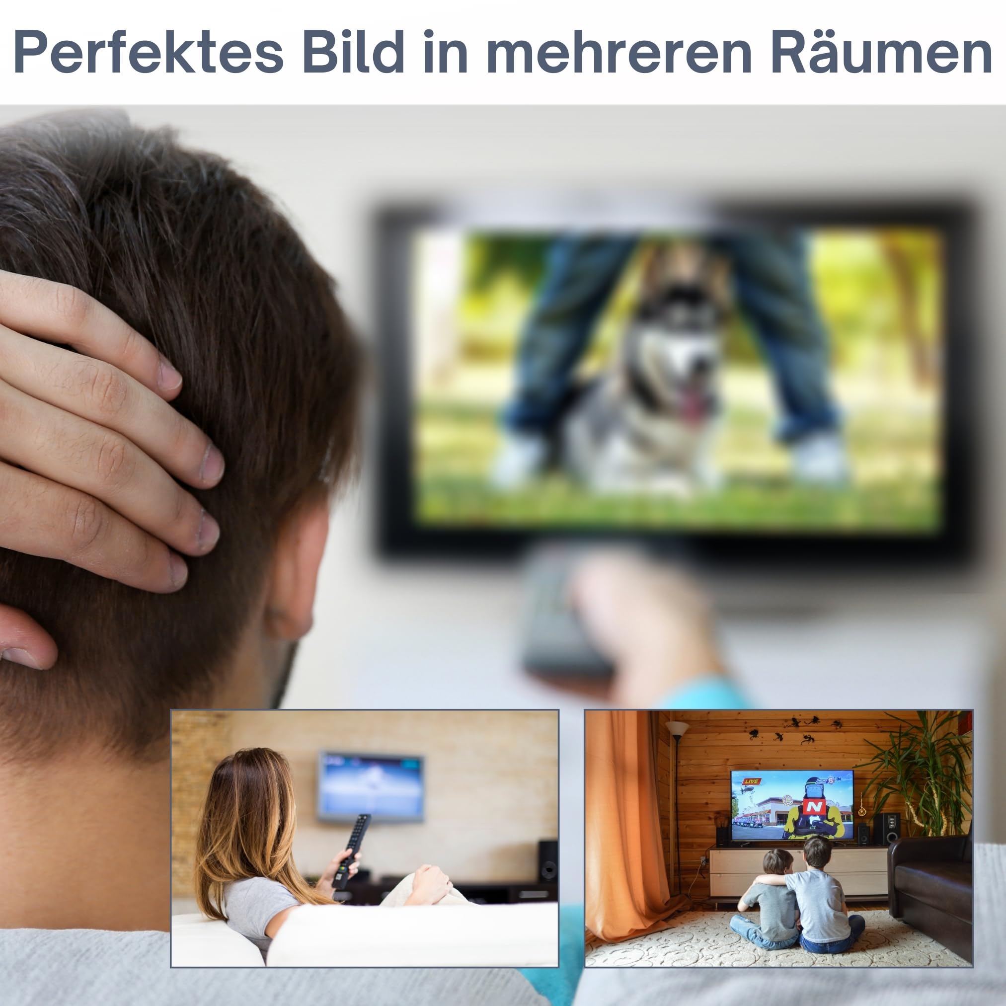 TronicXL Vier apparaten antenneversterker voor kabel / DVBT DVBT2 DVB-T DVBC DVB-C versterker Amplifier TV Cable DVB-T2 signaalversterking
