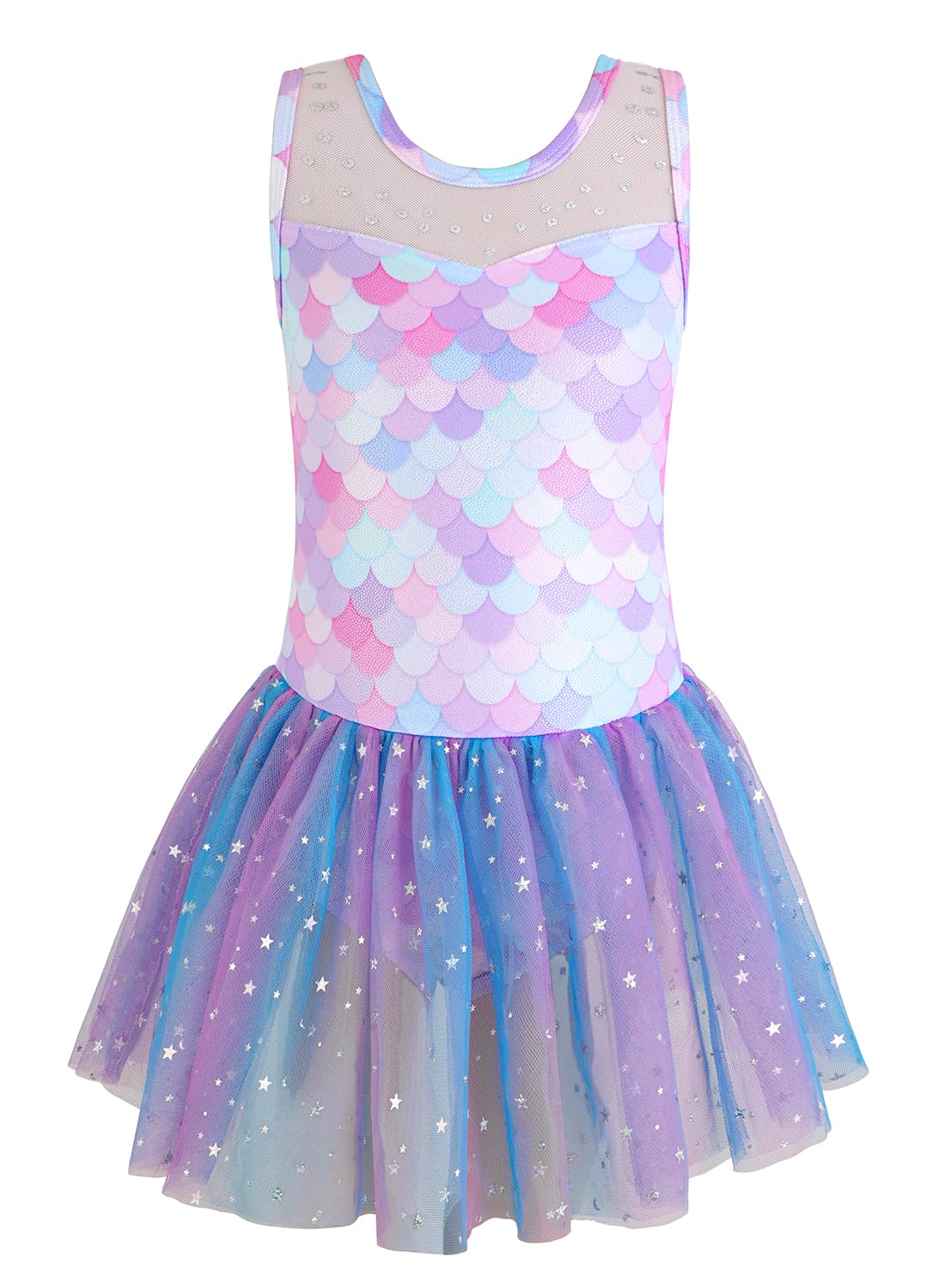 EQSJIU Ballet Leotard for Girls Dance Gymnastics Toddler Sparkly Dance Dresses Outfits Tutu Skirted Leotard Kids 1-10 Years