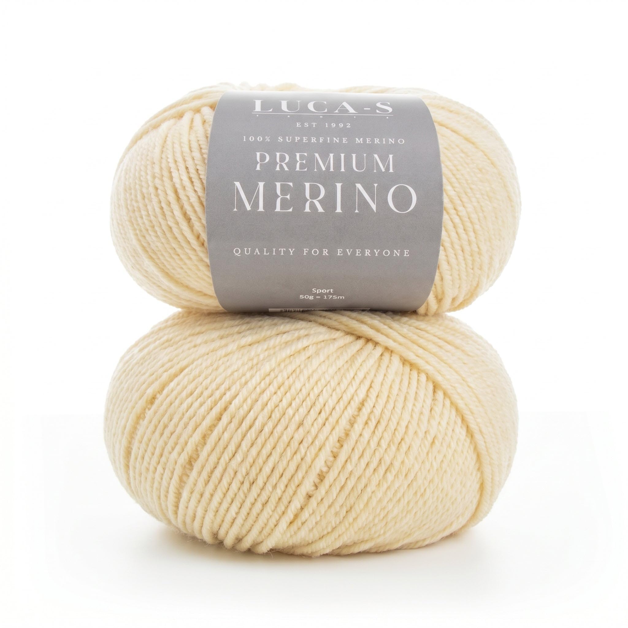 Premium Merino Yarn 4Ply Wool, Set of 2 Superwash Baby Merino - 100% Pure Extra Fine Merino Knitting Crochet Wools 50G Ball — image 1