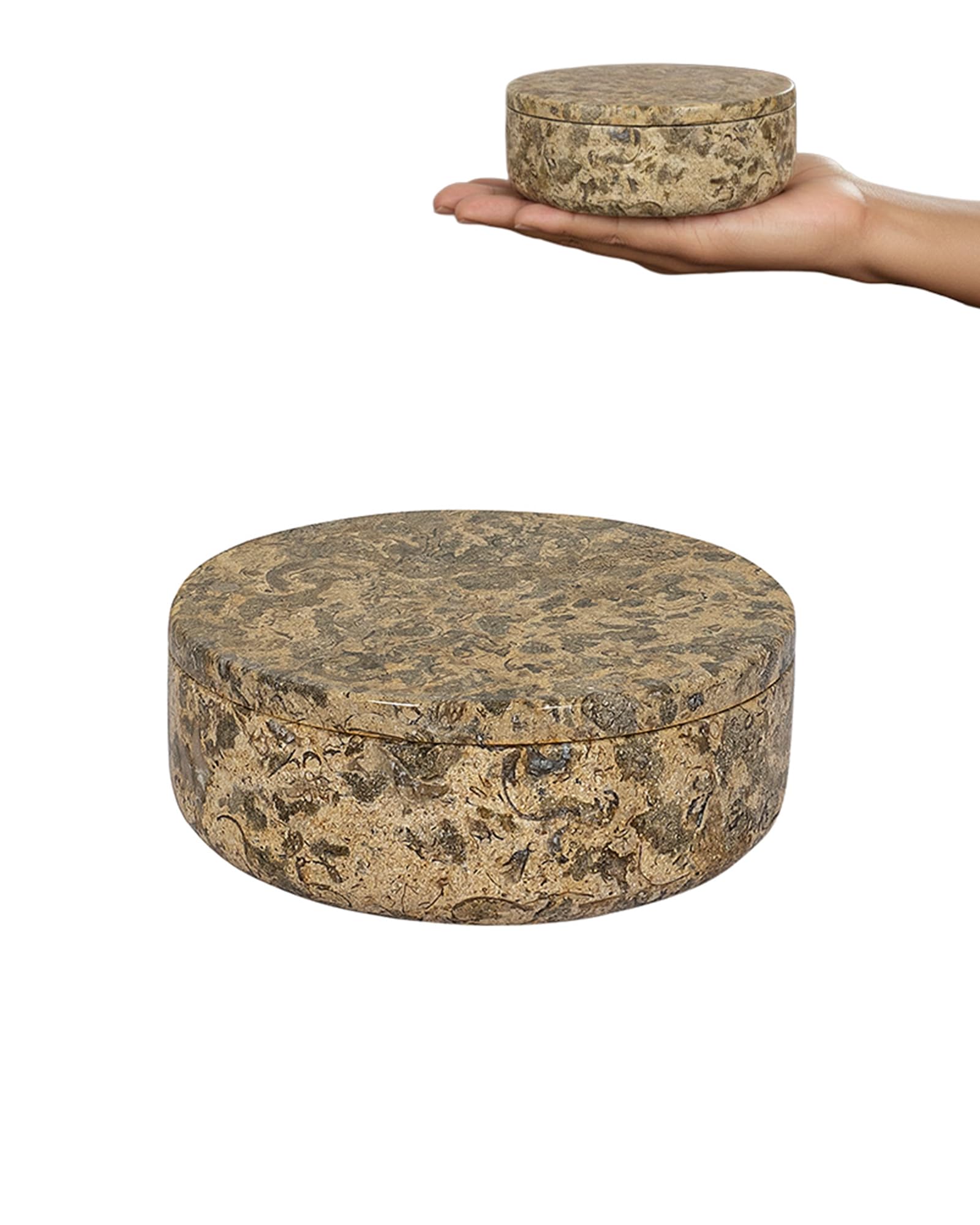 UrbanFocal Tarro de mármol coral de 4 pulgadas con tapa para especias o joyas 6
