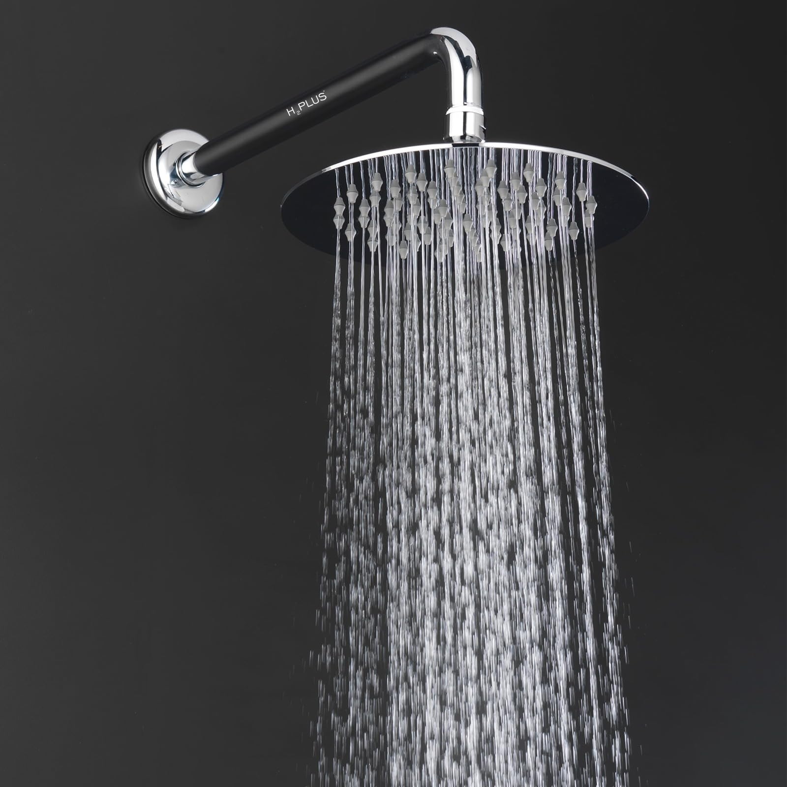 H2plus® Mirror Stainless Steel 304 Round Ultra Slim High Pressure Rainfall Shower Head for Bathroom With J Bend Arm & Round Overhead Shower. (8X8+24 INCH J BEND) (B0DC11DCKX) Amazon Price History, Amazon Price Tracker