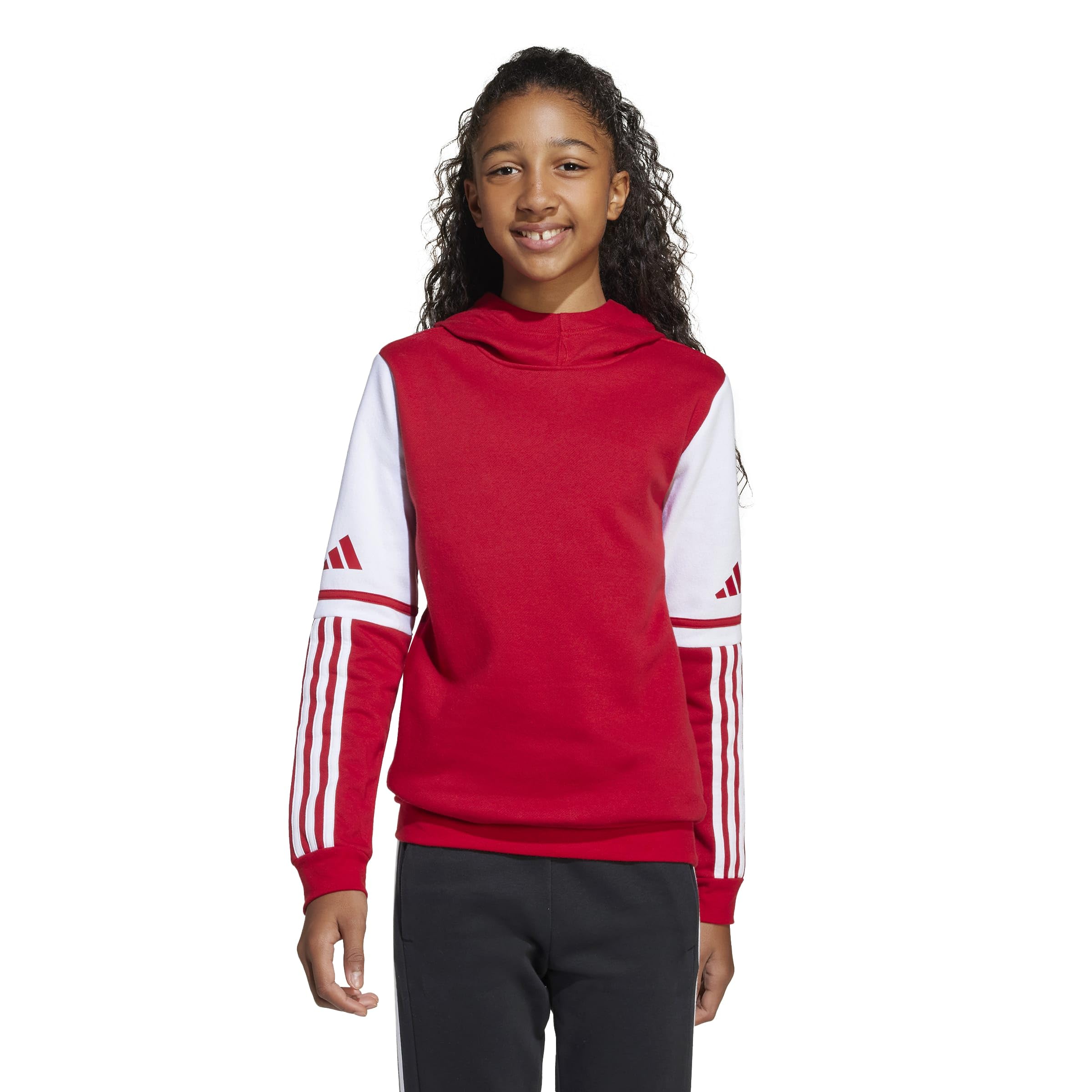 adidas Uniseks - dzieci Squadra25 Sweat Hoody Kids Sweatshirt, team power red 2/white, 5-6 Years