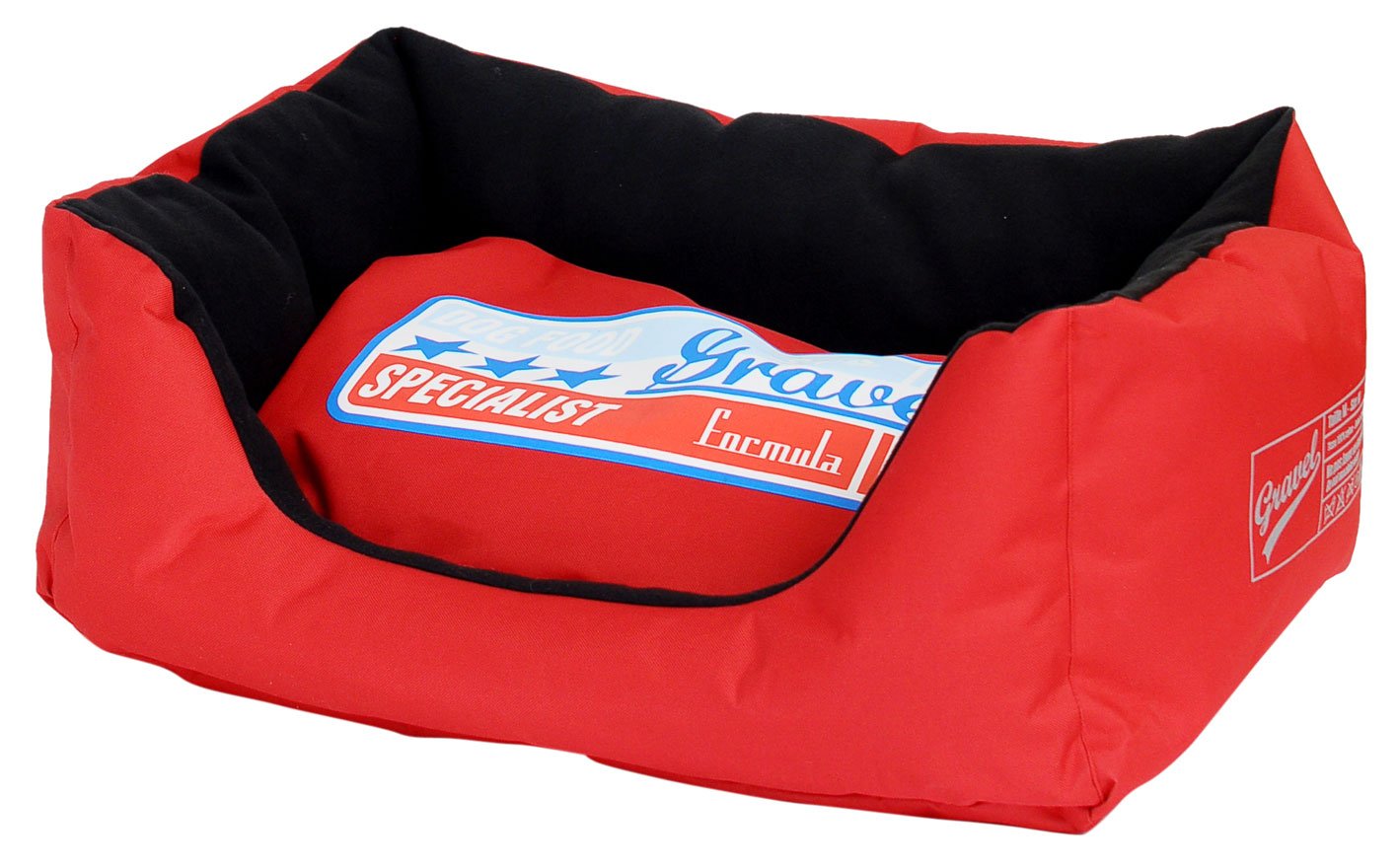 Tapis de sol Wouapy Gravel moelleux pour petit chien et chat rouge