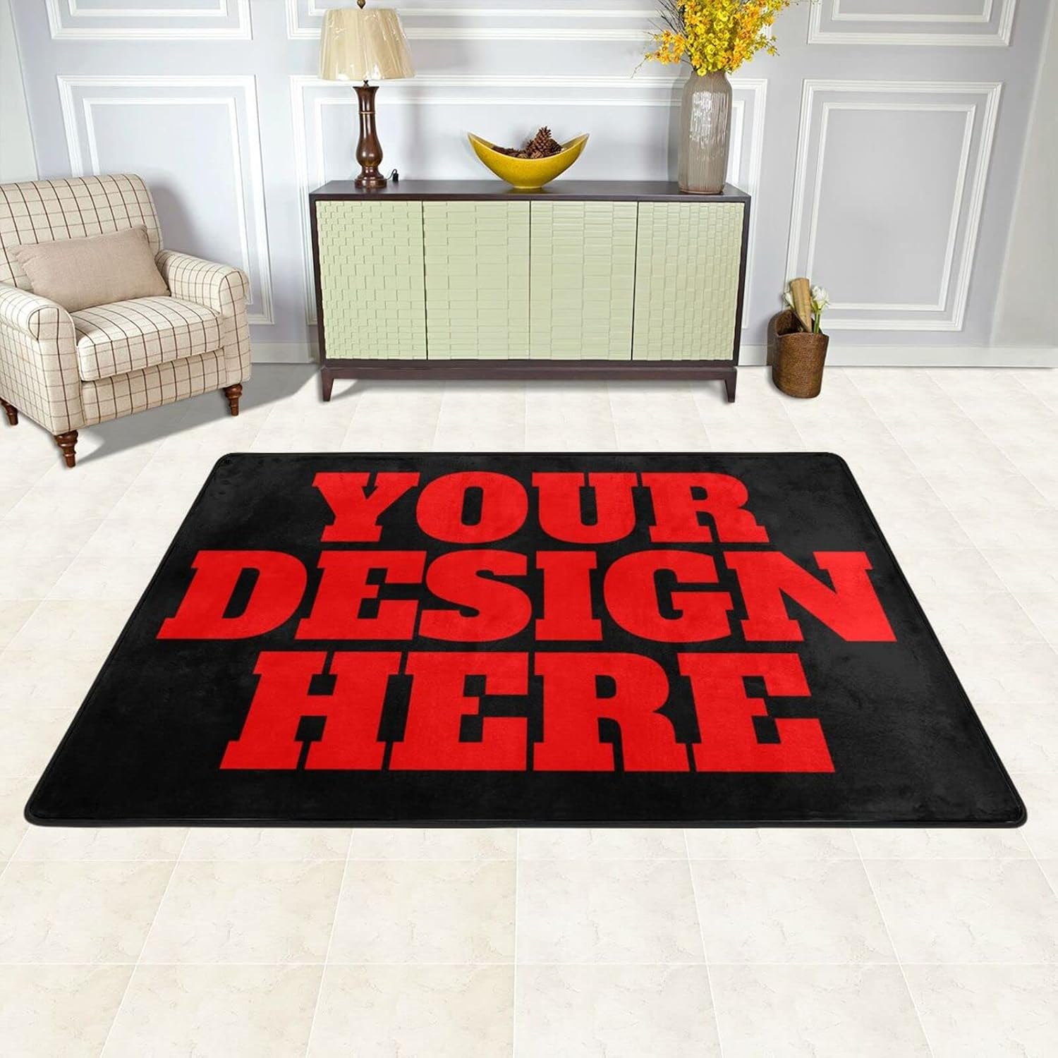 Custom Imprinted Rugs Amazon.com: Custom Rug Personalized Rugs with Image Text Logo Custom ...