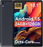 URAO 10.1" Android 15 Tablet: Octa-Core, 24GB RAM 128GB ROM, WiFi 6, 8H Battery, Dual Cameras - Budget Powerhouse